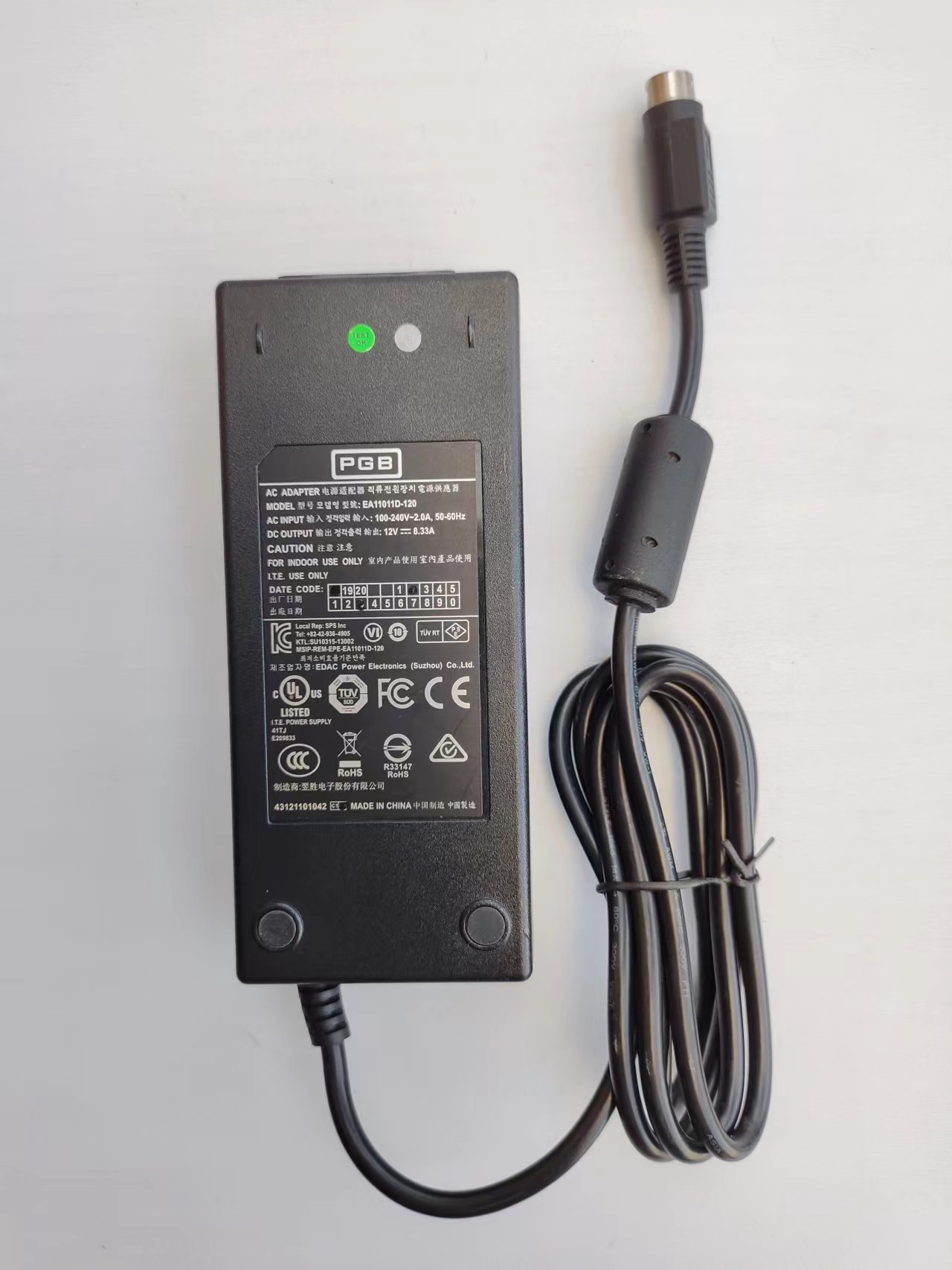 *Brand NEW* 4pin Synology PGB EA11011D-120 DS916+12V 8.33A AC DC ADAPTHE POWER Supply
