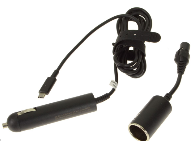 New Dell OEM USB-C 65-Watt Auto / Air Travel Laptop AC/DC Power Adapter Kit - 65 Watt - CDH54