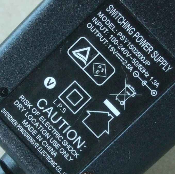 *Brand NEW* 15V 2.5A AC Adapter PSY1502500JP Power Supply