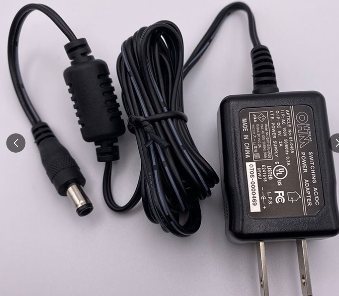 *Brand NEW*OHM 01-0485 5V 2A AC100V AC ADAPTER Power Supply - Click Image to Close