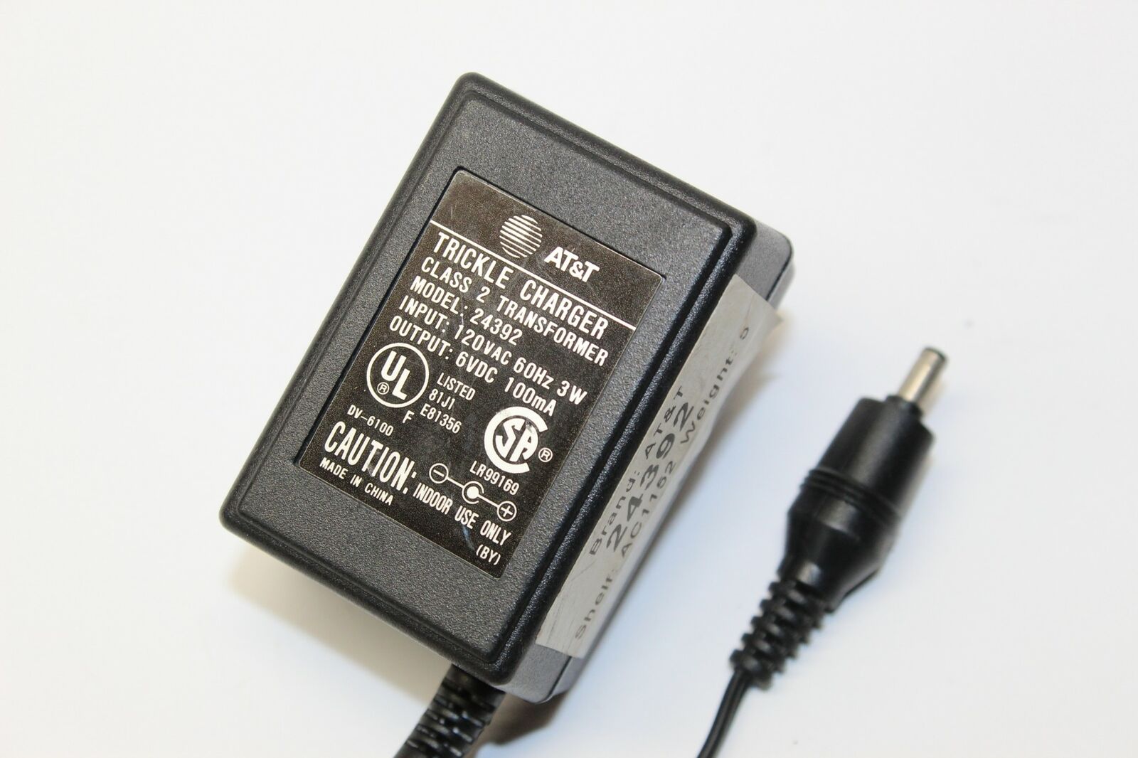 NEW 6V 100mA AT&T 24392 Trickle Charger Class 2 Ac Adapter