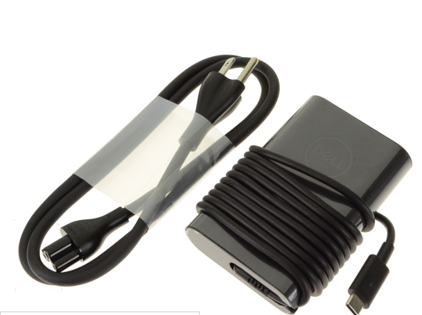 New Dell OEM 65-watt AC Power Adapter with USB Type-C Connector - 65 Watt - 2YK0F - Click Image to Close