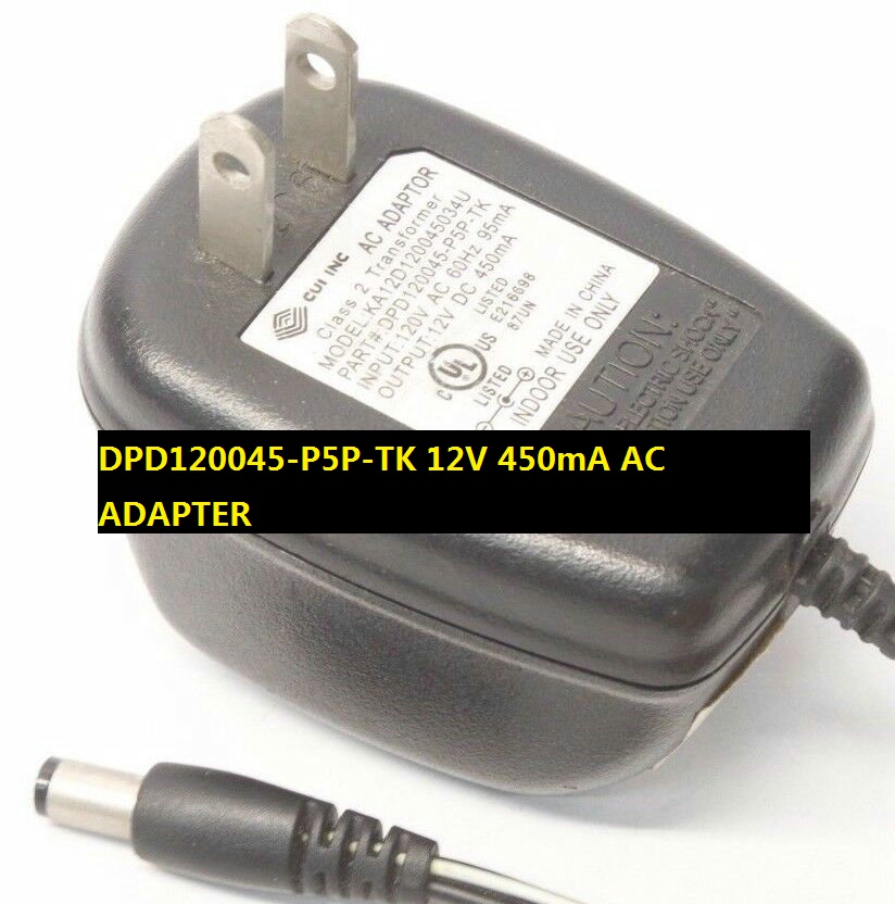 *100% Brand NEW*12V 450mA AC ADAPTER Cui Inc KA12D120045034U DPD120045-P5P-TK POWER SUPPLY