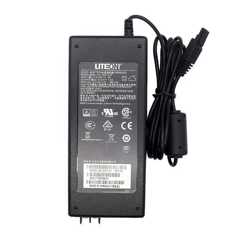 LITEON DD-1800-3-LF input 18-60V 6A, 53.5V 1.5A Power Supply Charger 2 Prong Country/Region of Manu - Click Image to Close