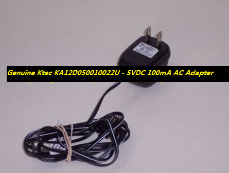 *Brand NEW*Genuine Ktec KA12D050010022U - 5VDC 100mA AC Adapter - Click Image to Close