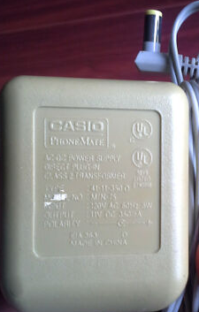 NEW 11V 350mA Casio Phonemate M/N75 41-11-350D AC Adapter
