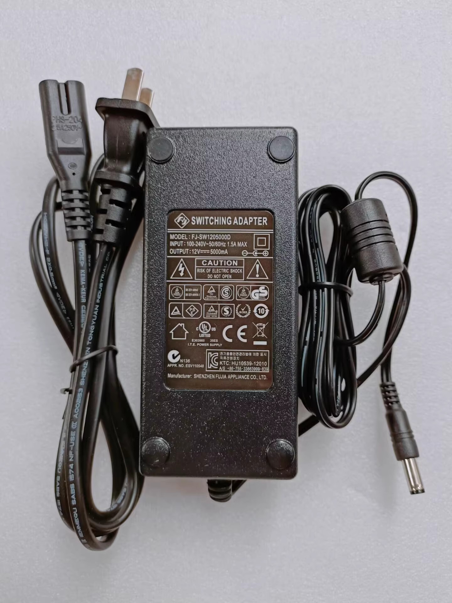 *Brand NEW* FJ-SW1205000D FJ 12V 5000MA AC DC ADAPTHE POWER Supply