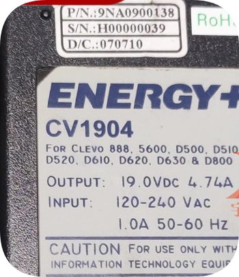 *Brand NEW*Original ENERGY+ 19V 4.74A AC Adapter CV1904 Power Supply