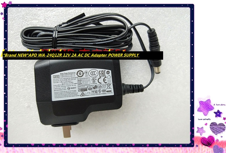 *Brand NEW*APD WA-24Q12R 12V 2A AC DC Adapter POWER SUPPLY