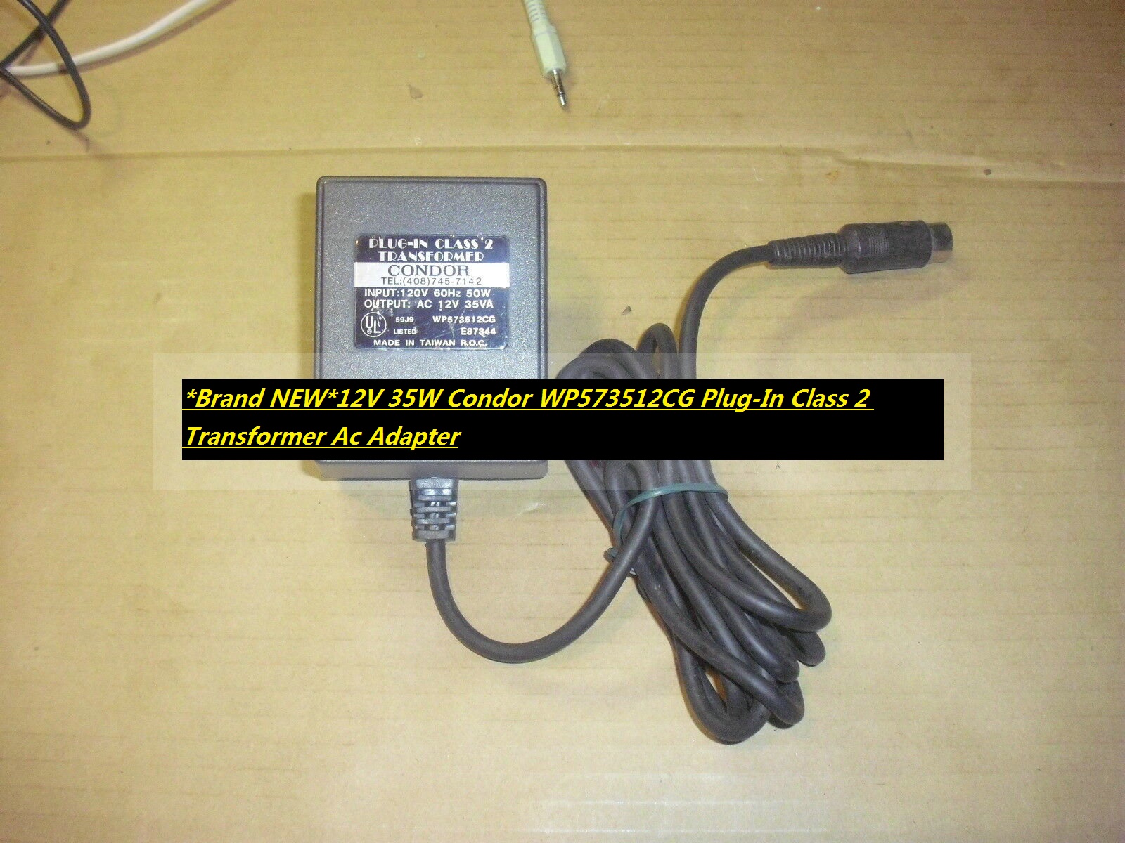 *Brand NEW*12V 35W Condor WP573512CG Plug-In Class 2 Transformer Ac Adapter - Click Image to Close