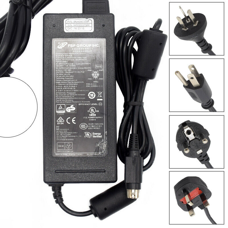 Zyxel GS1900-10HP 8-port Gigabit Switch Power Supply Charger AC Adapter Model: GS1900-10HP Modif - Click Image to Close