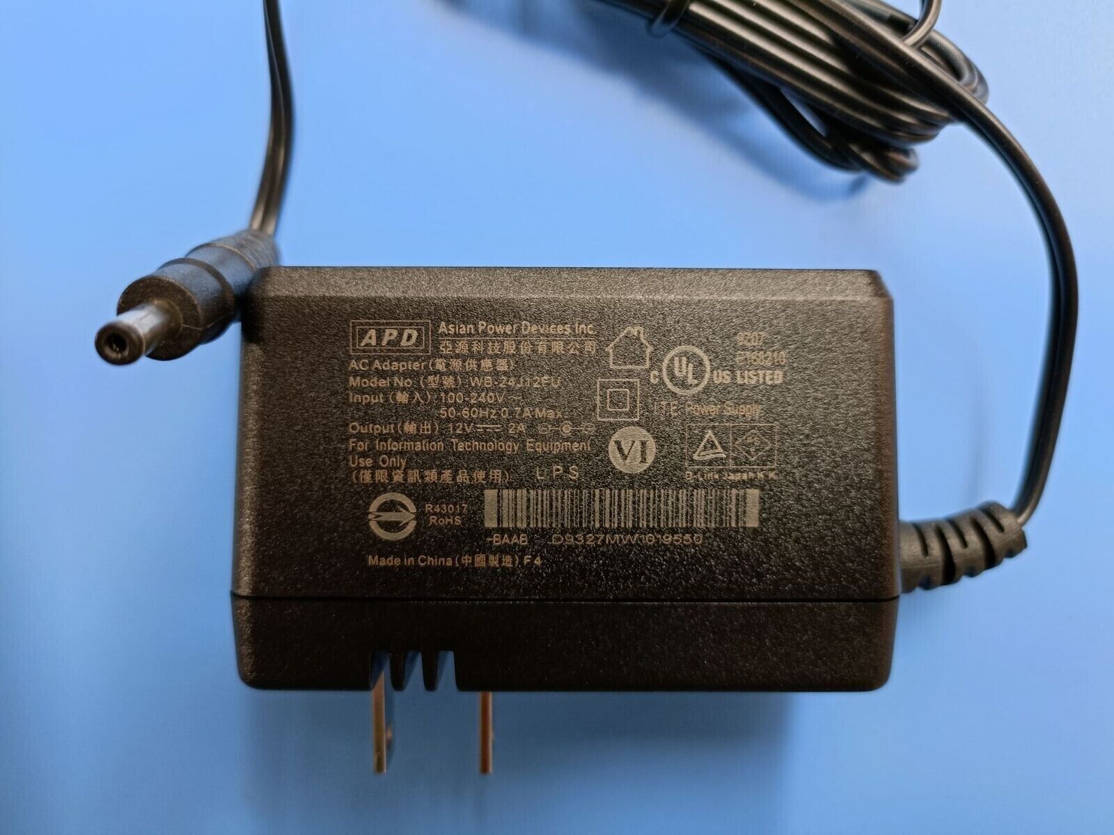 *Brand NEW*Genuine APD 12V 2A AC Adapter WB-24J12FU Power Supply