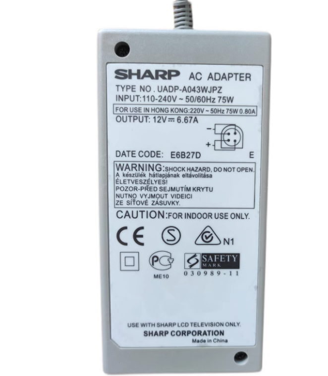 *Brand NEW*SHARP 12V 6.67A AC DC ADAPTHE TYPE NO.UADP-A043WJPZ POWER Supply