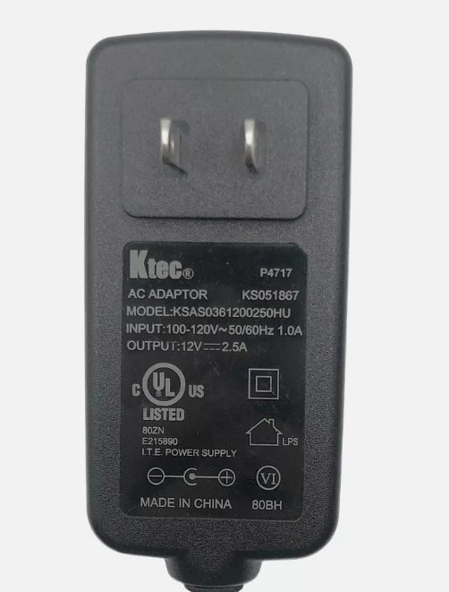 *Brand NEW*Genuine Ktec KSAS0361200250HU 12V 2.5A AC Wall Adapter Power Supply - Click Image to Close