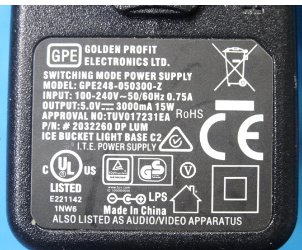 *Brand NEW*5V 3A 3000mA 15W AC ADAPTER GPE GPE248-050300-Z Power Supply