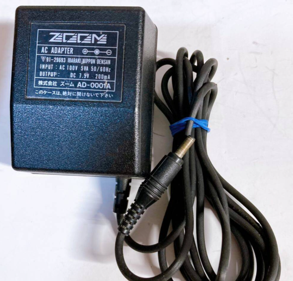 *Brand NEW*7.5V 200mA AC/DC ADAPTER ZOOM AD-0001A Power Supply