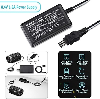 AC Adapter Charger Compatible Sony Handycam DCR-TRV33 DCR-TRV210 AC-L10C AC-L15,AC-L100B,AC-L100C,AC