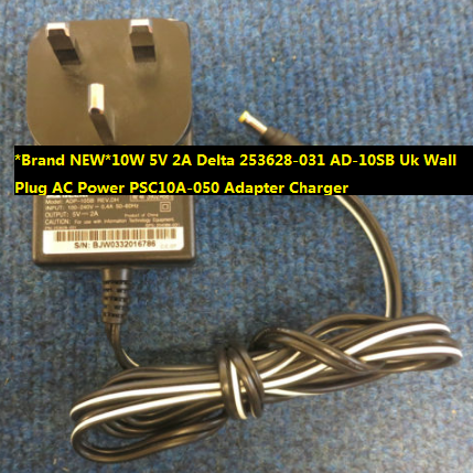 *Brand NEW*10W 5V 2A Delta 253628-031 AD-10SB Uk Wall Plug AC Power PSC10A-050 Adapter Charger