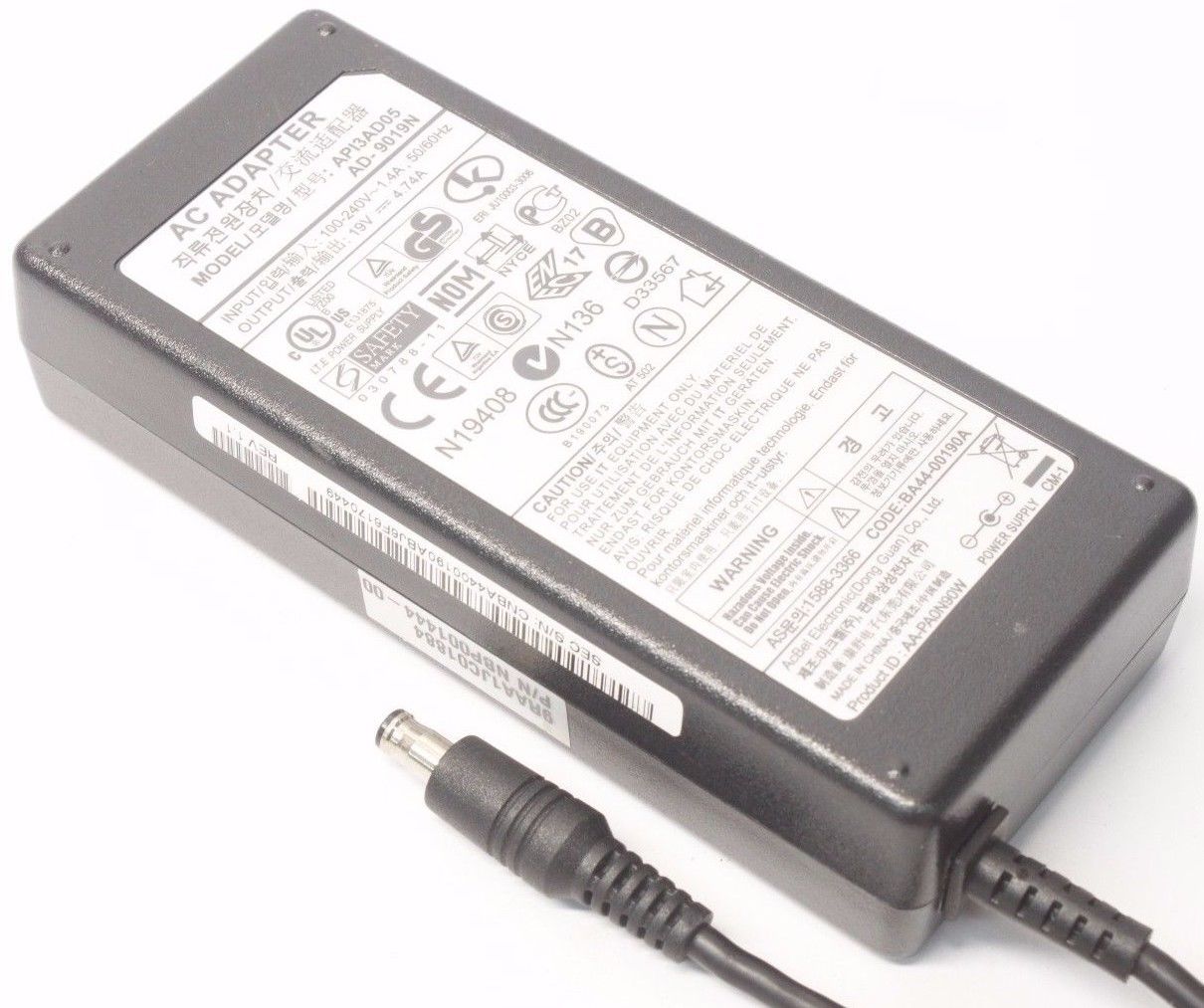 NEW 19V 4.74A Acbel AD-9019N AC DC Adapter