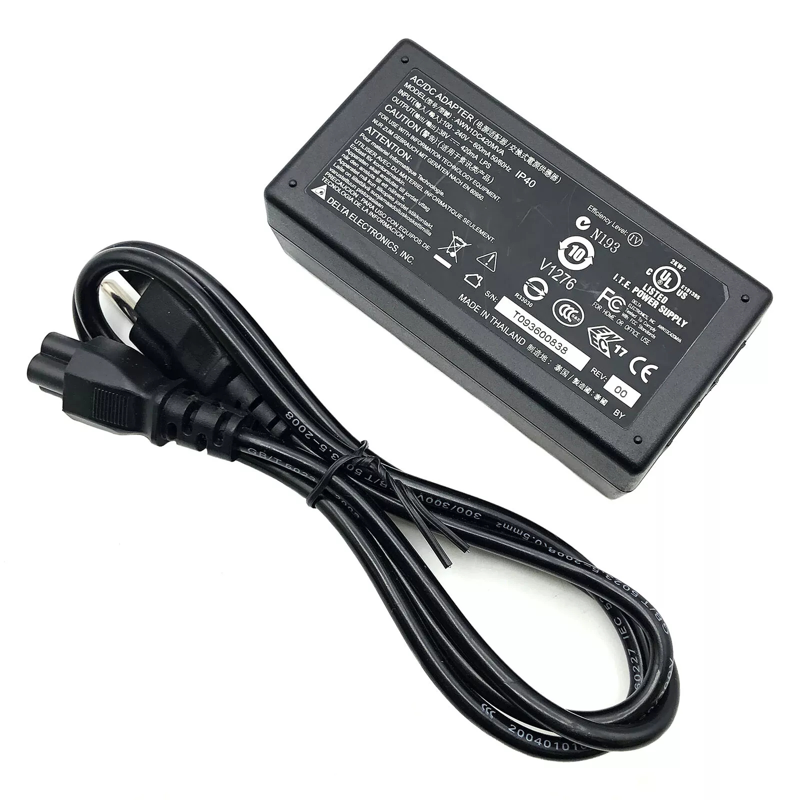 *Brand NEW*Genuine Delta AWN1DC420MVA 38V 0.42A 16W AC/DC Adapter Power Supply