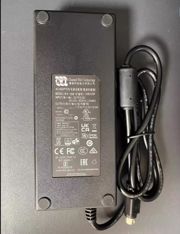 *Brand NEW* CWT 4 pin 12V 10A 120W AC DC ADAPTHE 2ABU120F POWER Supply