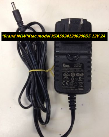 *Brand NEW*Ktec model KSAS0241200200D5 12V 2A AC Adapter - Click Image to Close