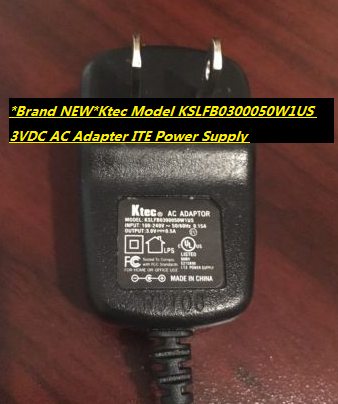 *Brand NEW*Ktec Model KSLFB0300050W1US 3VDC AC Adapter ITE Power Supply - Click Image to Close