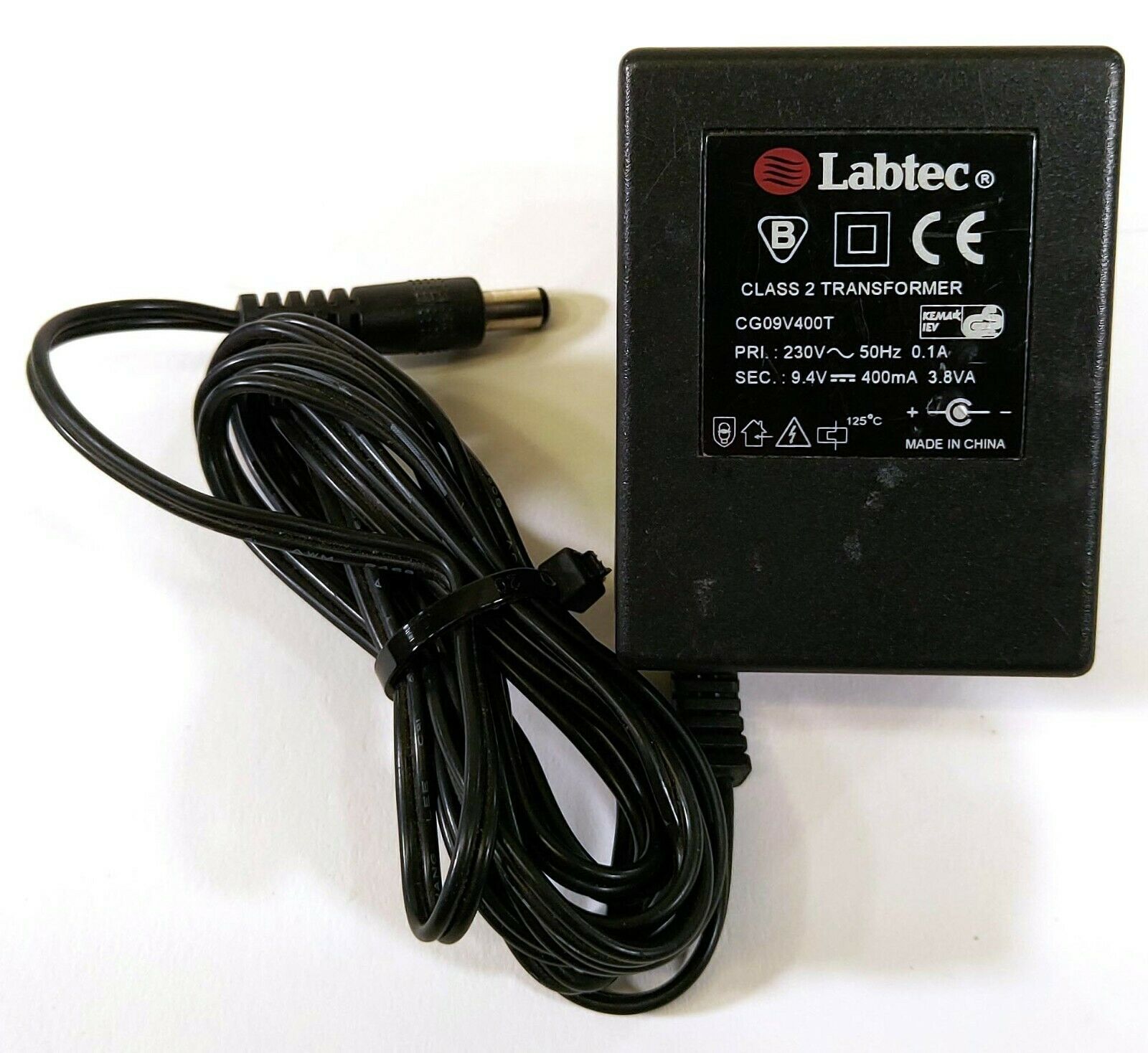 Labtec CG09V400T Transformer AC/DC Adapter 9.4V 400mA Original Charger D437 Output Current: 400
