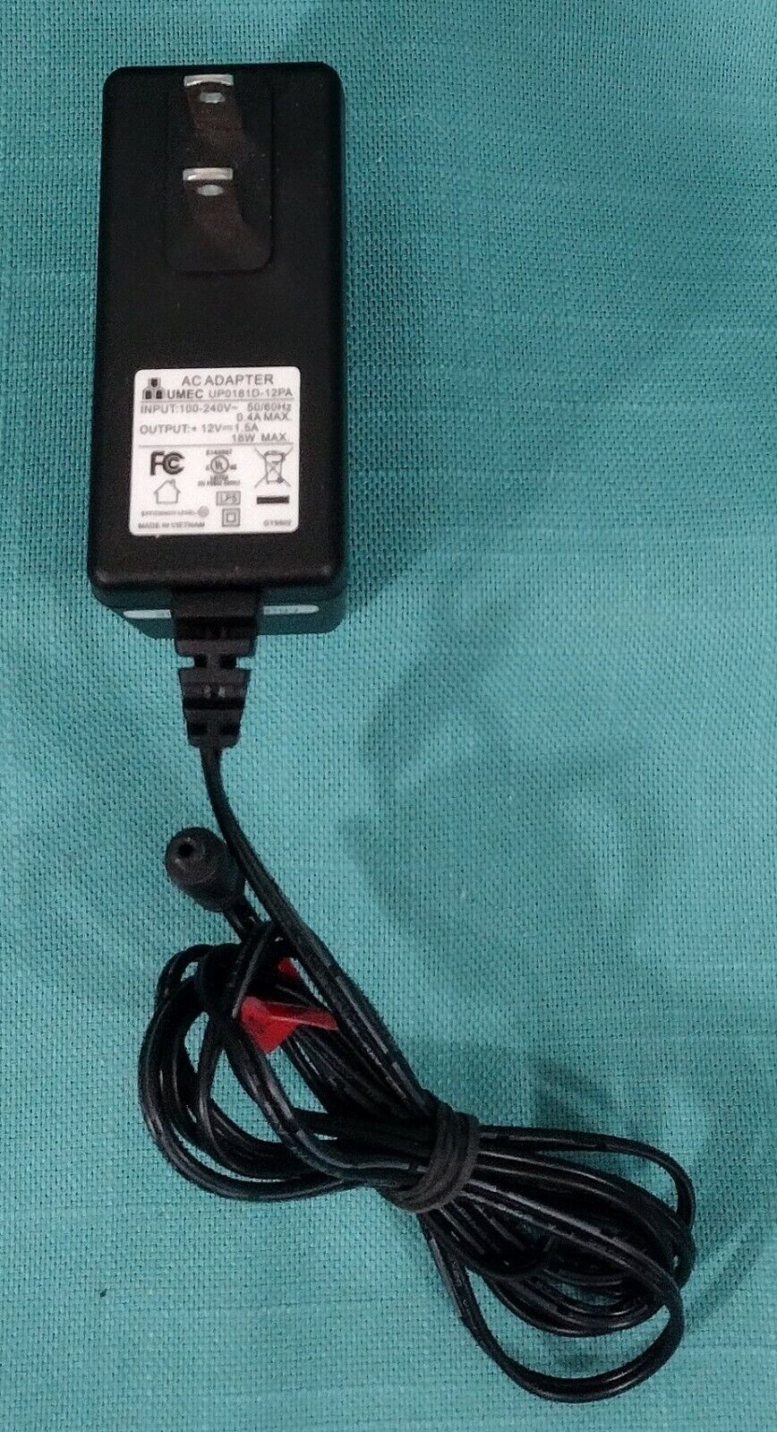 *Brand NEW*UMEC Input 100-240V Output 12V 1.5A AC Adapter UP0181kD-12PA Tested POWER Supply