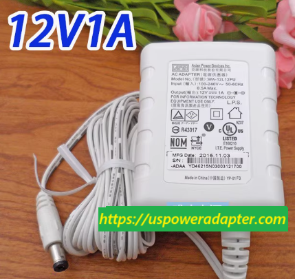 *Brand NEW*Original APD 12V 1A AC ADAPTER WA-12L12FU Power Supply