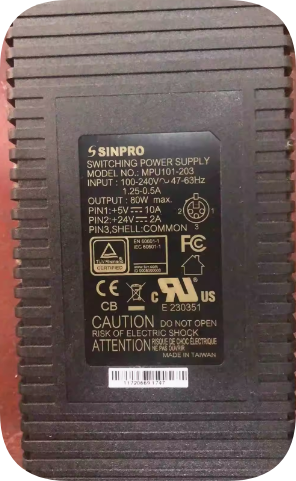 *Brand NEW*Original SINPRO MPU101-203 +5V 10A +24V 2A AC ADAPTER Power Supply