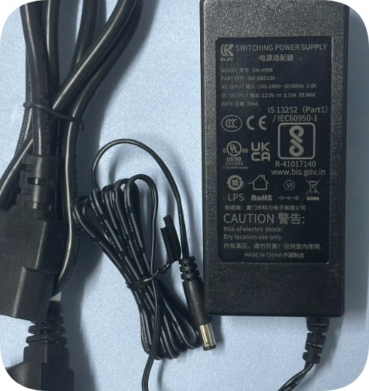 *Brand NEW*Keli 12V 3.33A SW-4006 Power Adapter Power Cord 5.5*2.1mm