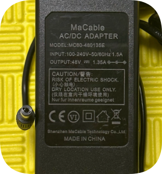 *Brand NEW*48V 1.35A power adapter Compatible with Hikvision DS-7104N-K1/4P(D) recorder power cord