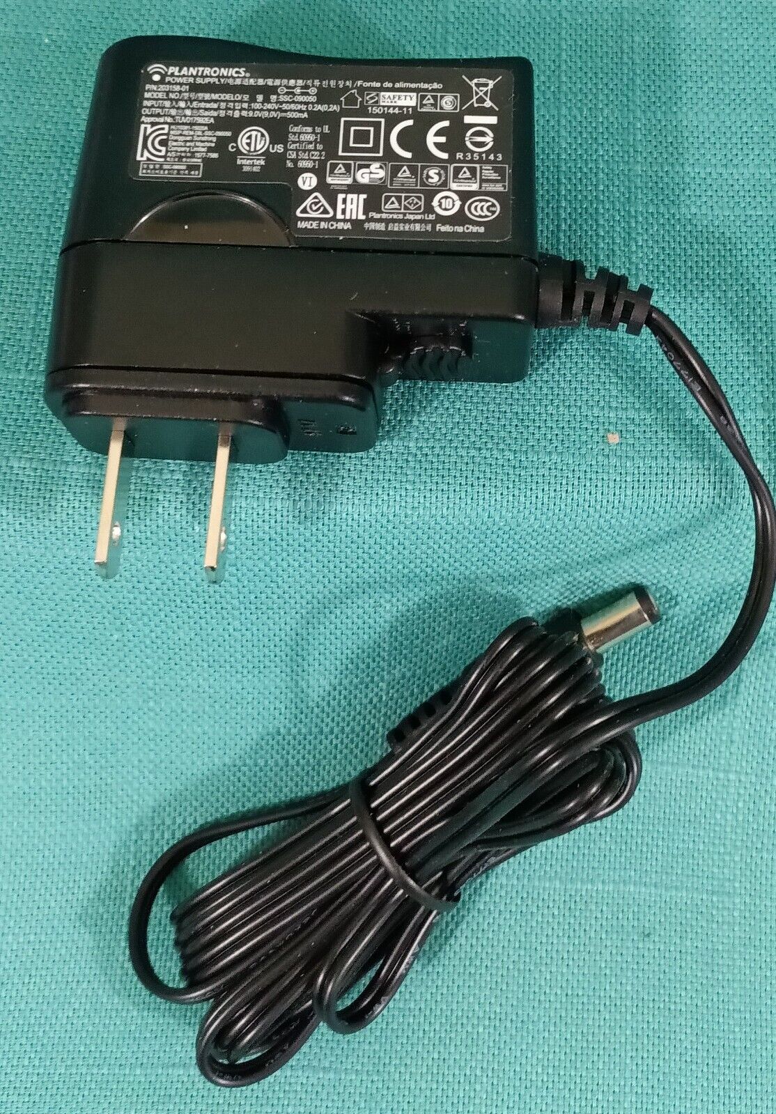 *Brand NEW*Genuine Plantronics 9V 500mA AC Adapter SSC-090050 203158-01 Power Supply T64