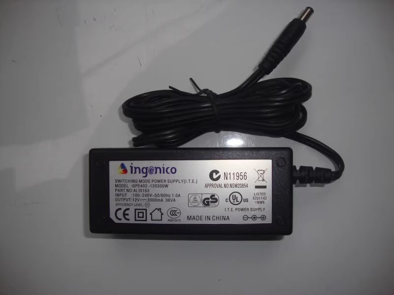*Brand NEW* ingnico GPE402-120300W 12V3A/12V3000MA AC ADAPTER Power Supply - Click Image to Close