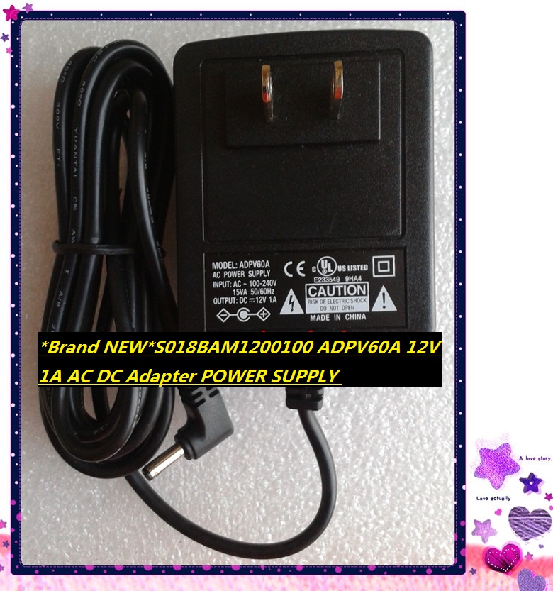*Brand NEW*S018BAM1200100 ADPV60A 12V 1A AC DC Adapter POWER SUPPLY