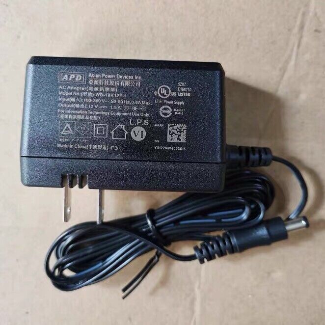 *Brand NEW*Genuine APD 12V 1.5A AC Adapter WB-18R12FU Power Supply