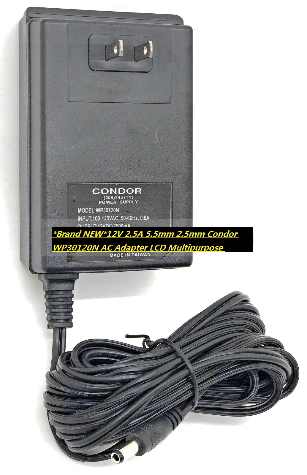 *Brand NEW*12V 2.5A 5.5mm 2.5mm Condor WP30120N AC Adapter LCD Multipurpose - Click Image to Close