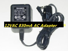 *Brand NEW* Technics TEAC-41-120830U 12VAC 830mA AC Adapter w/ Switch TEAC41120830U