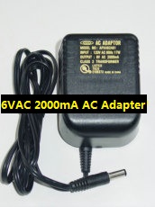 *Brand NEW* 6VAC 2000mA AC Adapter APX482461