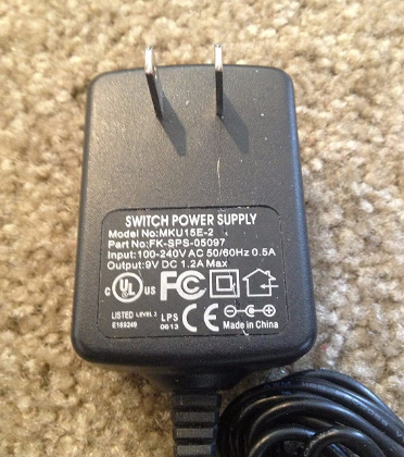 New SwitchPower MKU15E-2 9V DC 1.2A AC Power Supply Charger Ada