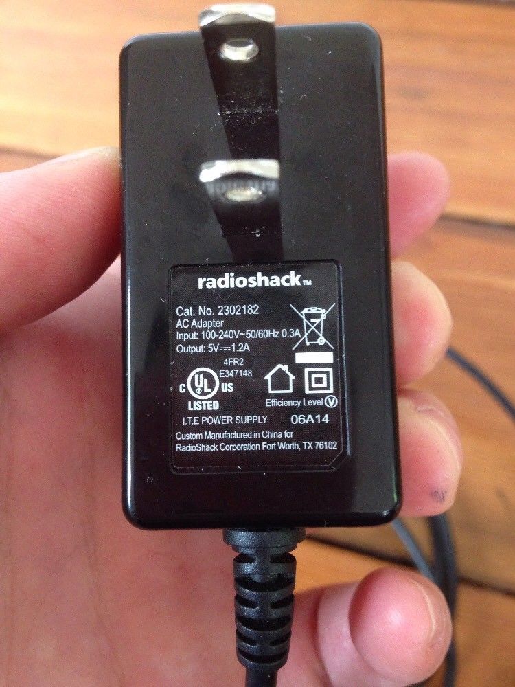 NEW Radio Shack 2302182 5v 1.2a Wall Plug Micro USB AC Adaptor Charger ITE Power Supply - Click Image to Close