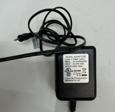 NEW AC/DC Adaptor YH-U3509008D 9V DC 80mA Class 2 Power Supply