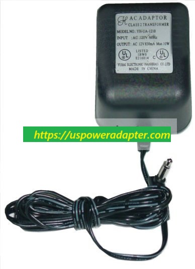 *Brand NEW*YH YH-UA-1210 12VAC 830mA ~(~)~ 120vac 3.5mm 90 Audio AC ADAPTER Mono10W POWER SUPPLY CLA